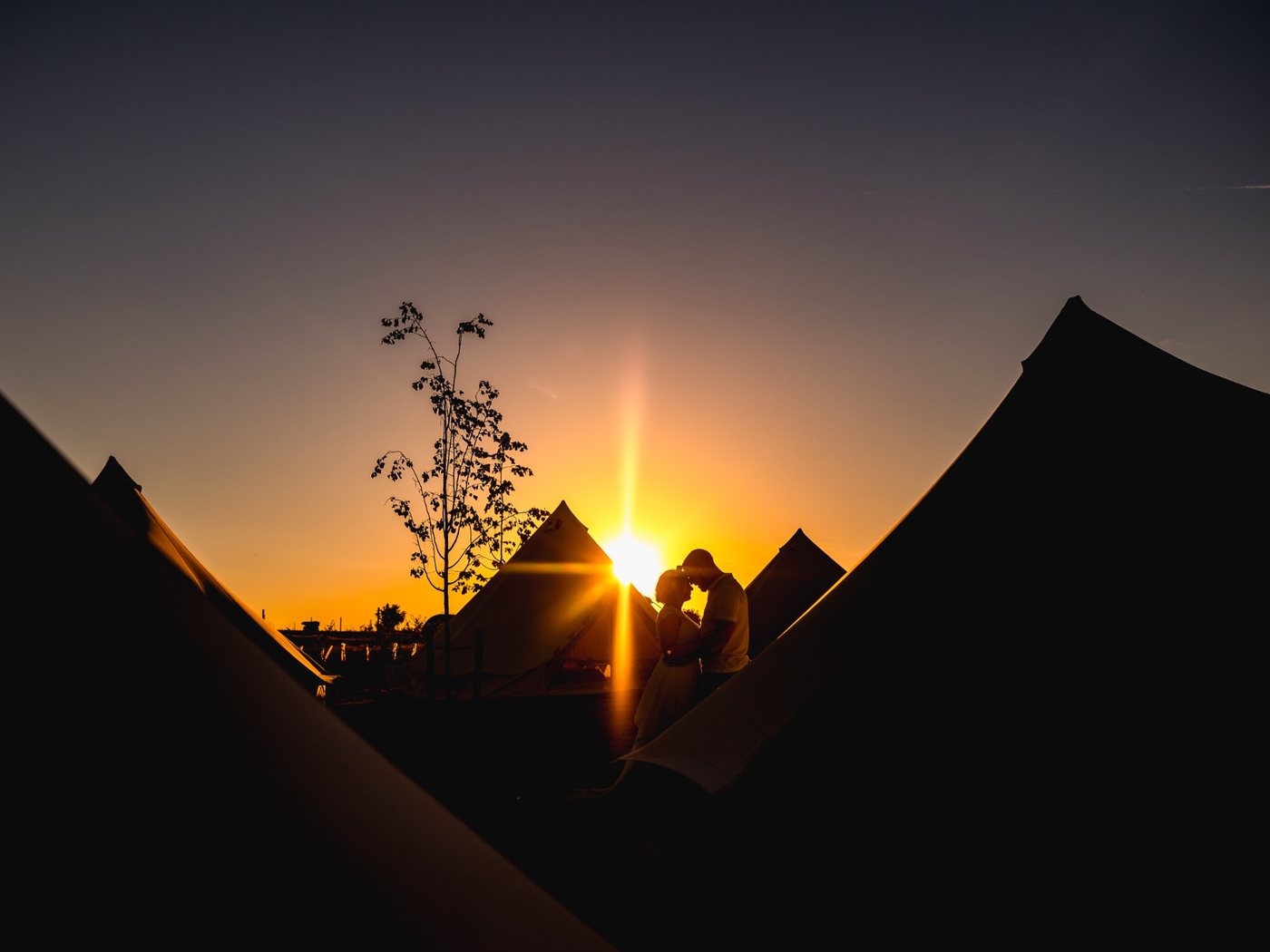 Bell tent event accommodation